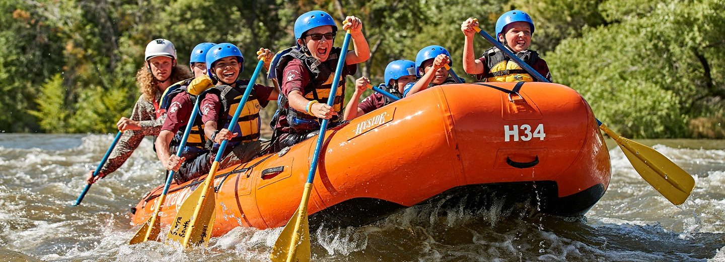 Scouts participating in water sports and activities